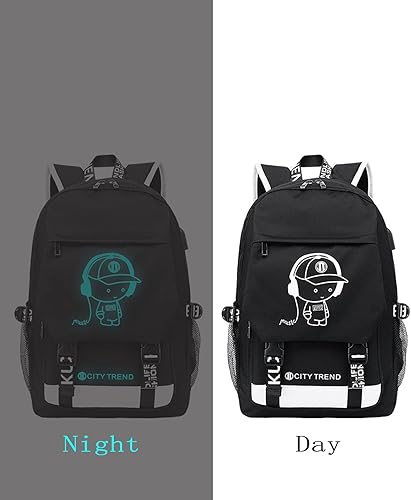 Miniatura 4 de Asge La escuela de los adolescentes grandes mochilas impermeables de nylon de la impresión del fútbol para los niños y niñas de 8-15 años