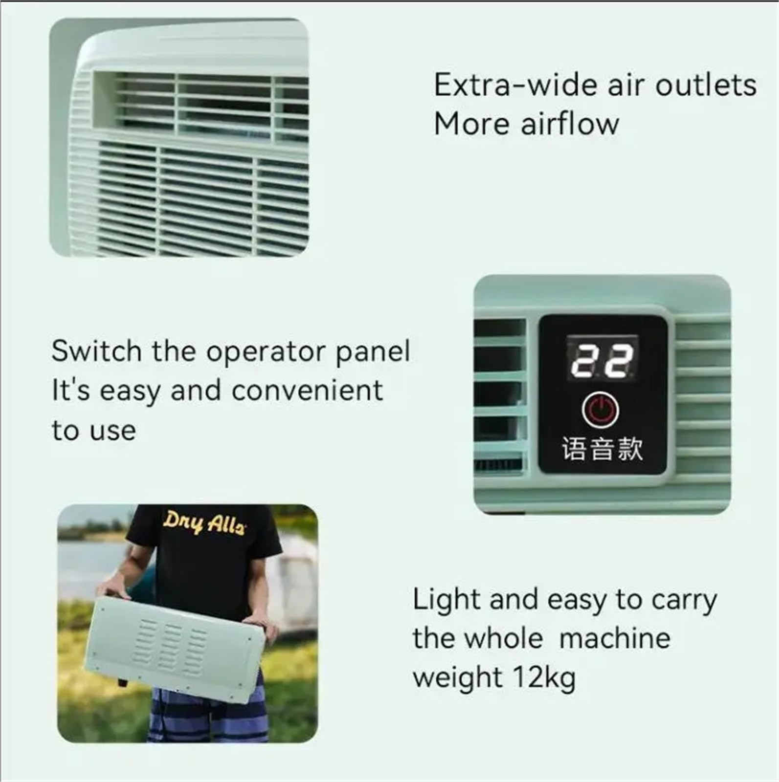 Split Mini Electric Household AC Przenośny klimatyzator Termiczny wentylacja