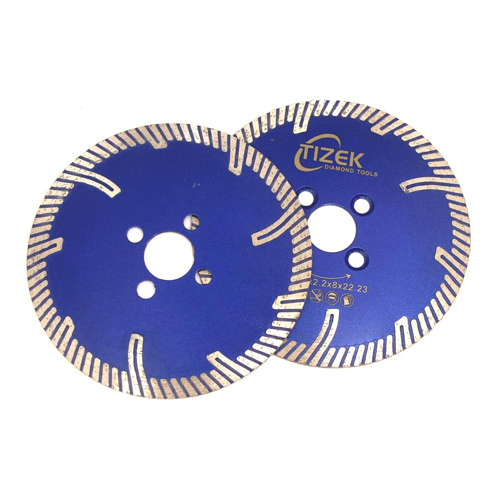4.5 Inch Granite Turbo Saw Blade, 4 1/2 Diamond Blade for Angle Grinder Granite Cutting 115mm - - for Granite, Marble, Engineered Stone and Ceramic