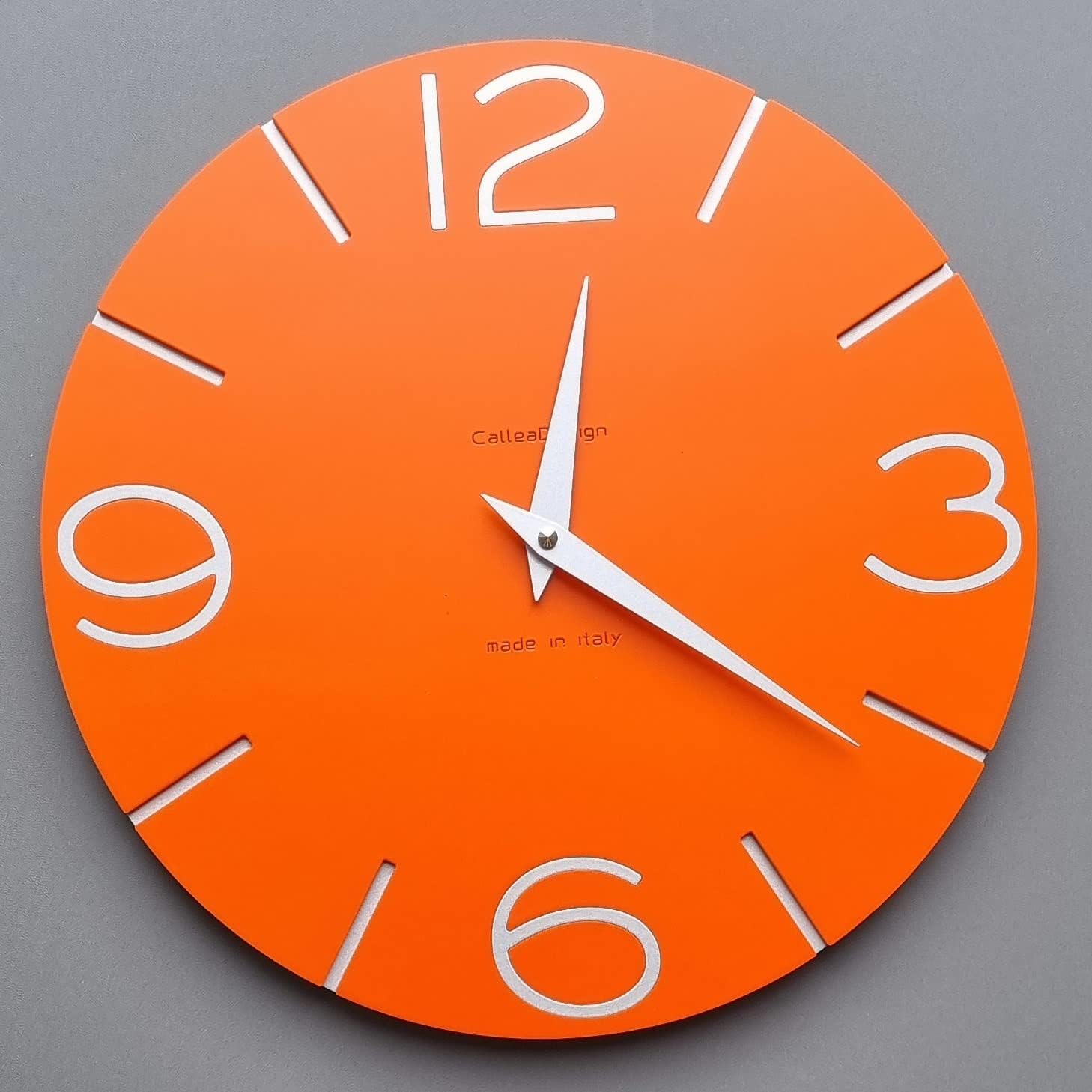 CalleaDesign 11.8" Wall Clock Smile Orange
