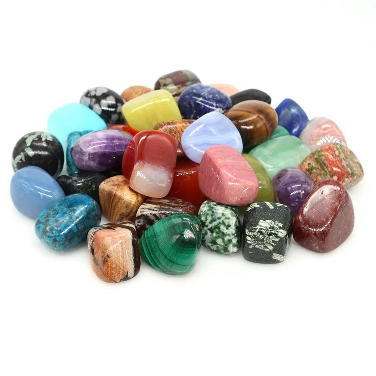 Piedras caídas naturales Mineral a granel Grava Espécimen Cristales curativos Cuarzo Gemas energéticas Mineral Acuario Jardín Hogar Ación-Encaje azul -500 g