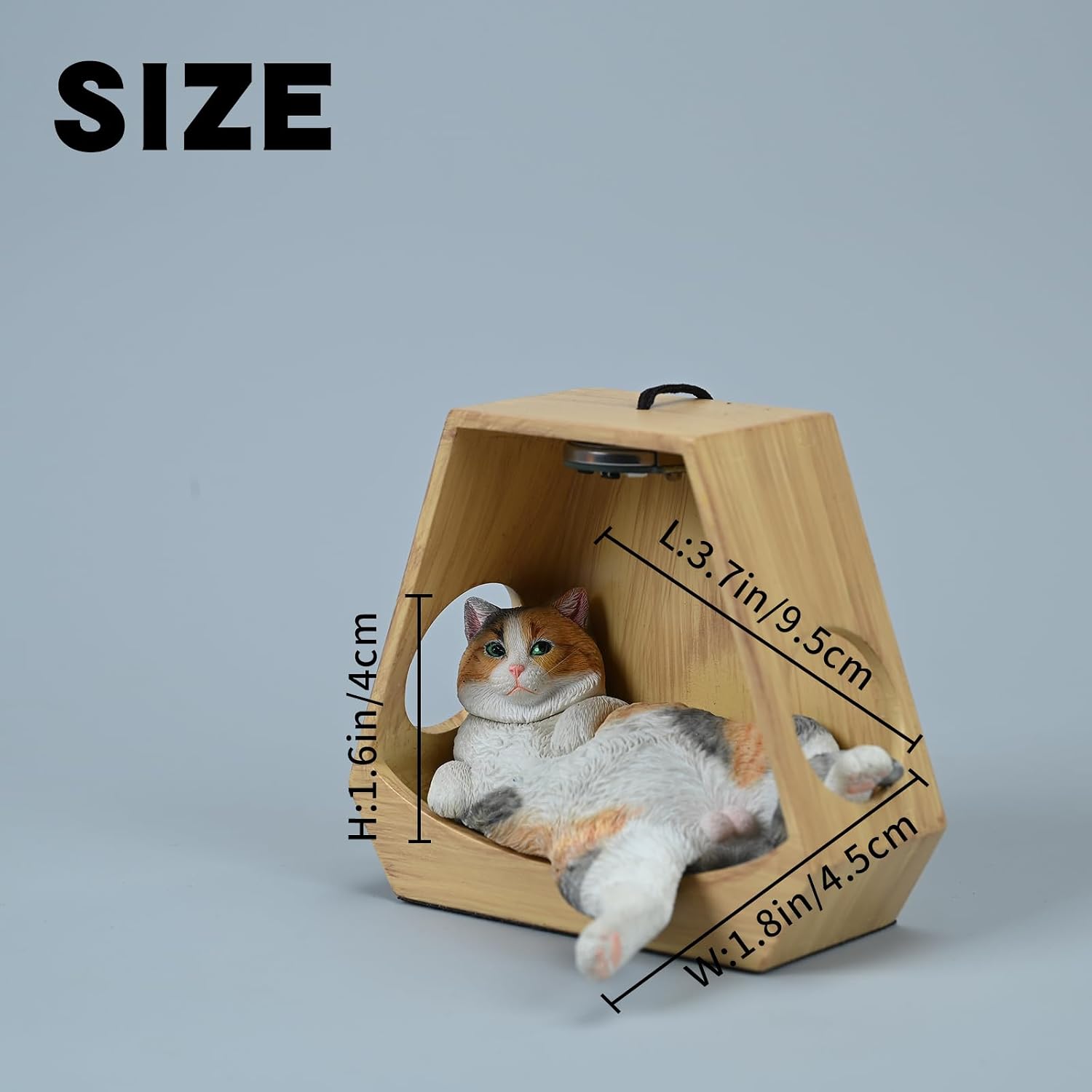 MMOS X JXK Lazy Cat Statue for Home Decor, Durable Polyresin with Intricate Details, Cat Figurine Gift for cat Lovers