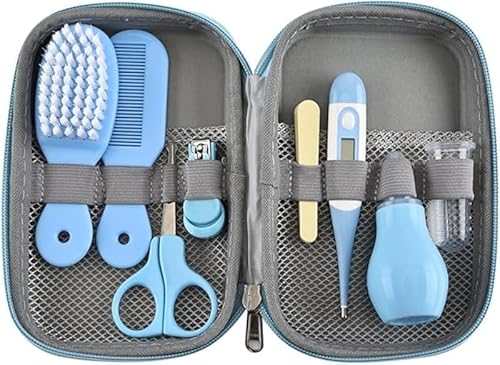 Rutexc ベビー爪切り8 点セット 子ども用ネイルクリッパーセット、安全で使いやすいデザイン！ヘアブラシやネイルニッパーなど充実のアイテムで、子育てに欠かせないケアセットのサムネイル