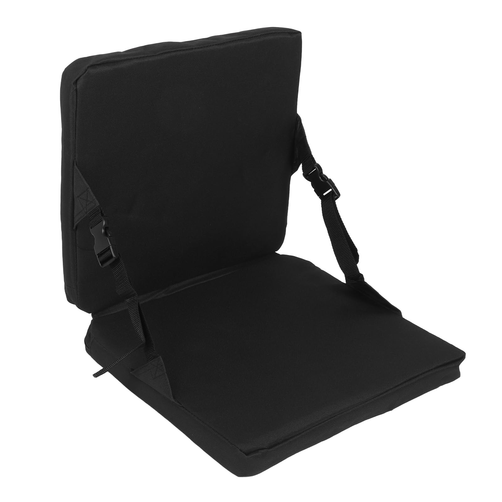 equlup Foldable Portable Stadium Seat, 34 x 38 x 4cm Adjustable Folding Floor Chair Cushion Pad with Zippered Pocket for Camping, Travelling, Hiking, Fishing