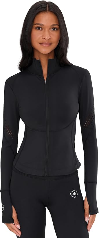 adidas Womens By Stella Mccartney Midlayer Athletic Outerwear Casual - Black