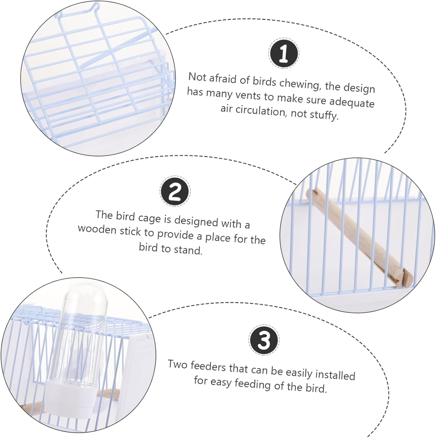 BESPORTBLE 1set Portable Bird Travel Cage Lightweight Parrot Carrier for Hiking Camping and Outdoor Activities Compact Design for Safe Bird Transport