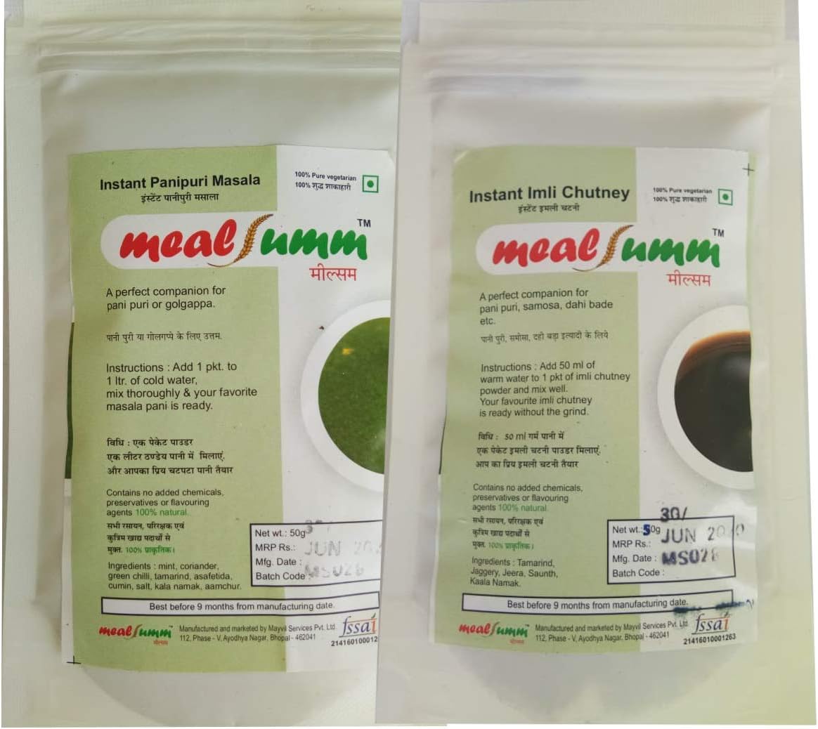Combo Pani Puri Masala and imli Chutney (Pack of 3 Pani Puri Masala and 3 imli Chutney)