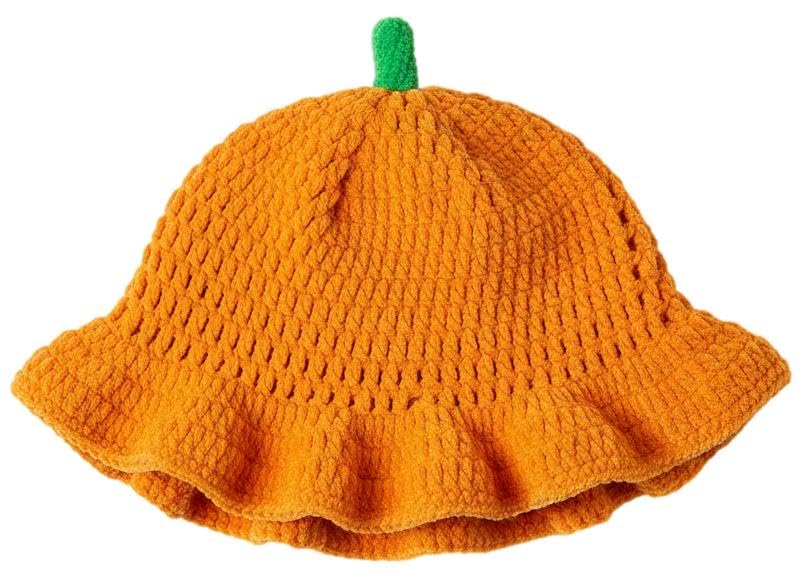 cheetahboo Knitted Fruit Hats for Womens - Orange Hat Adult Women Teens Cosplay Summer Halloween Costumes One Size
