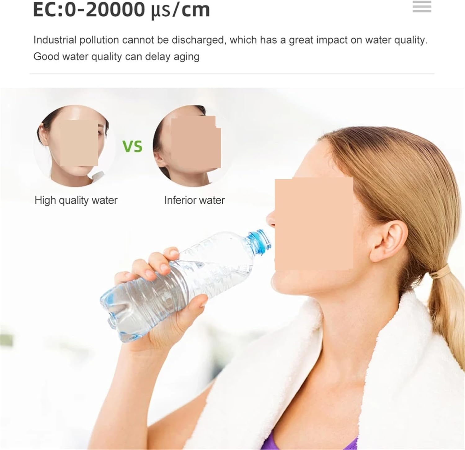 Digital Water Tester 10 in 1 Quality PH EC TDS ORP H2 Fertile Salinity S G Resistivity Temp Meter for Aquariums Pools