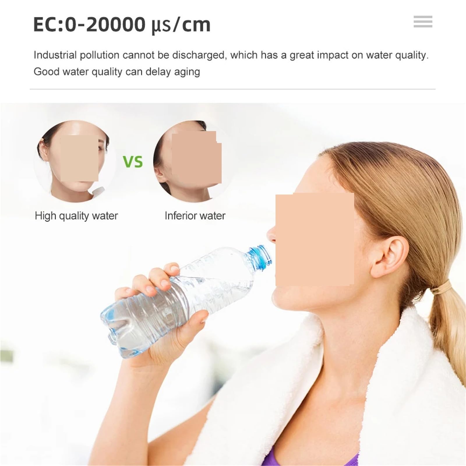 Tester di qualità Acqua 10 in 1 PH/EC/TDS/ORP/H2/Fertile/Salinità/SG/Resistività/Temperatura PH Meter Tester for acquari e Piscine