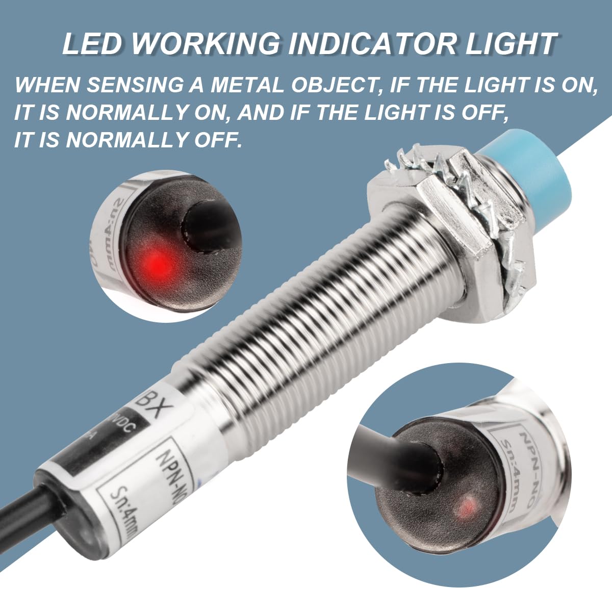 4 interruptores de sensor de aproximación inductiva lj1a34-3 - Z/BX 10-30v de salida 200ma para nivelación de tornos de sonda CNC Z de Impresión 3D