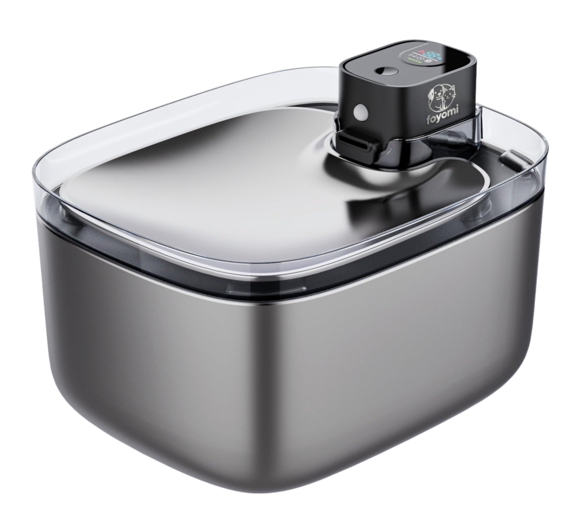 Kabelloser 5.5 L Trinkbrunnen für Katzen & Hunde aus Edelstahl – Premium Katzenbrunnen mit Bewegungssensor – 4000mAh Akku, Batteriebetrieben mit UV-Sterilisation & Ultraleise (Inkl. Filter)