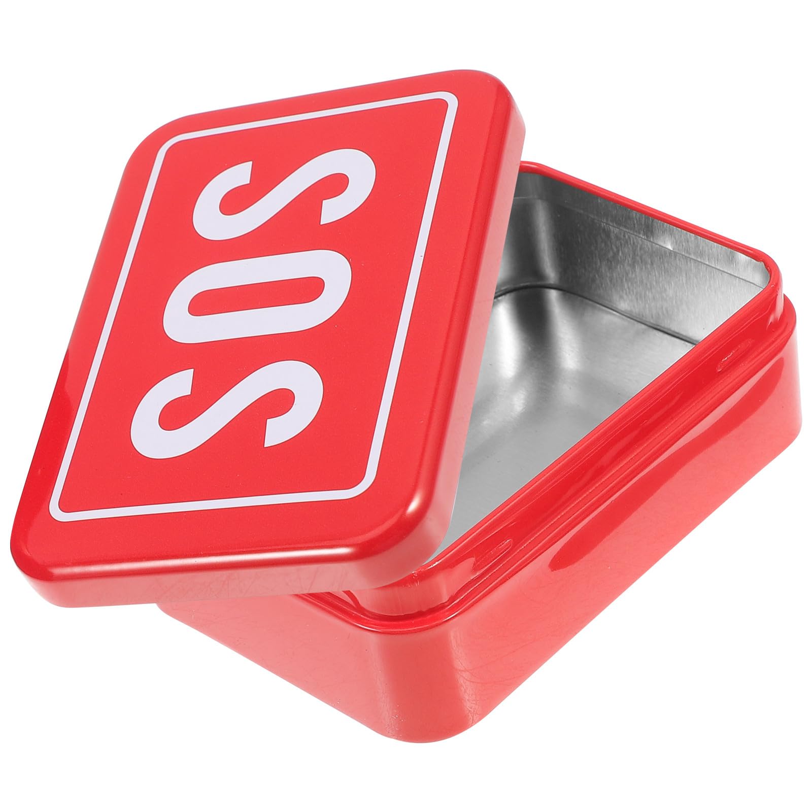 SHINYPASING Medicine Storage Box Portable Medicine Organizer Sturdy Tinplate First Aid Box Empty Compact Outdoor Picnics Storage Case
