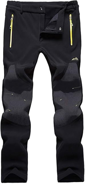 BenBoy Calça cargo masculina de lã à prova de vento e esqui na neve para caminhadas