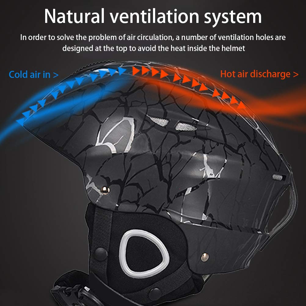 Casco da sci regolabile, leggero, per adulti
