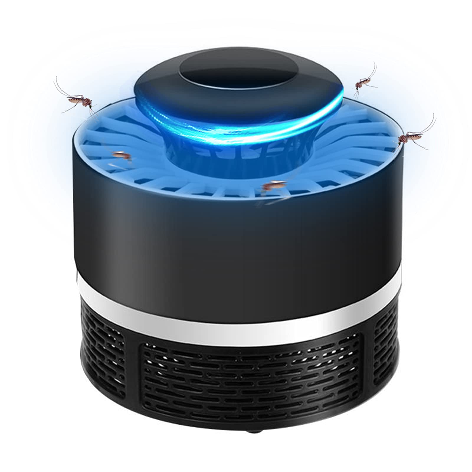 BenkegHousehold Mosquito Killer Lamp Inhalation Mosquito Trap Lamp Electric Insect Flies Zapper LED Trap Lamp Strong Suction Fan USB Powered