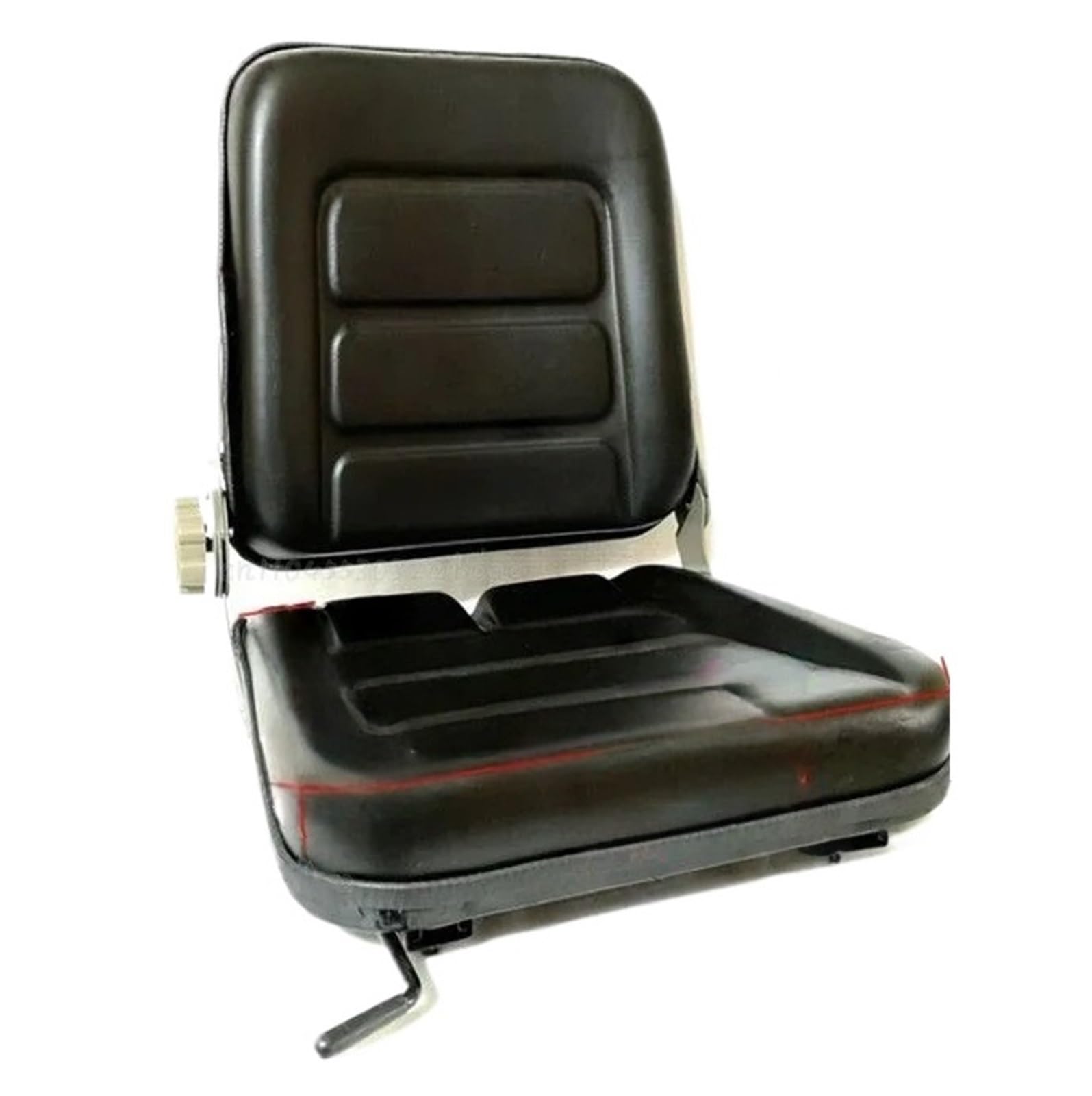 fahrersitz Landwirtschaftlicher Traktor-Bagger-Gabelstapler-Sitz Universeller Modifikationsstuhl Für Lader-Kehrmaschine, Bequemes Kissen(Black 25 27CM)