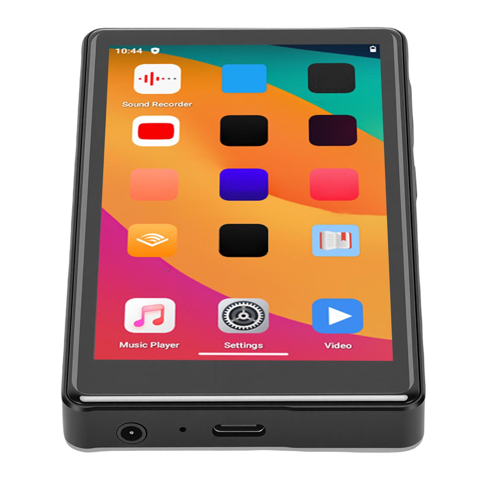Yctze Reproductor MP4 con Bluetooth y WiFi, Reproductor de Música HiFi, Radio con Libro Electrónico, Multimedia con Pantalla Táctil de 4 Pulgadas con Auriculares con Cable y Reproducción de Vídeo HD