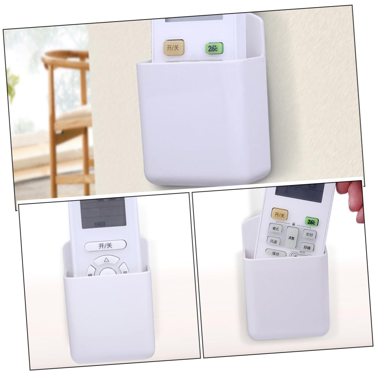 PRETYZOOM 12 Piezas Colgador De Control Remoto Montado Titulares Soporte para Control Remoto Junto a La Cama Portalápices Colgante Soporte Remoto para Montaje En Pared El Plastico