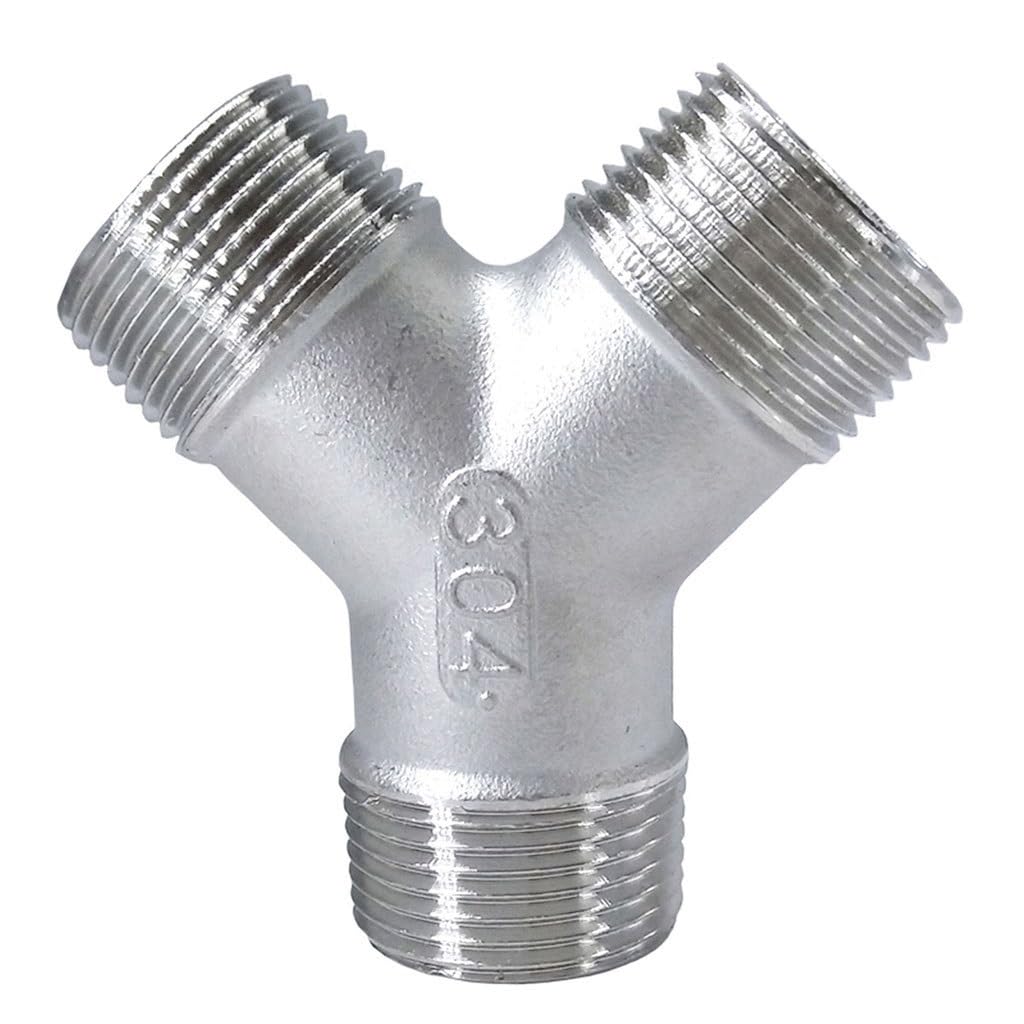 Raccord fileté pour vannes, raccord de tuyaux, Connecteur mâle en T à 3 Voies en Forme de Y, 1/4", 3/8", 1/2", 3/4", 1", coupleur, épisseuse, séparateur(1 1/2")