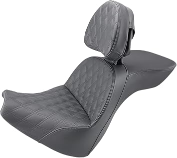 SADDLEMEN 0802-1299 818-31-030LS Explorer Lattice Stitch Seat - Includes Backrest - FXBR/S 18-19