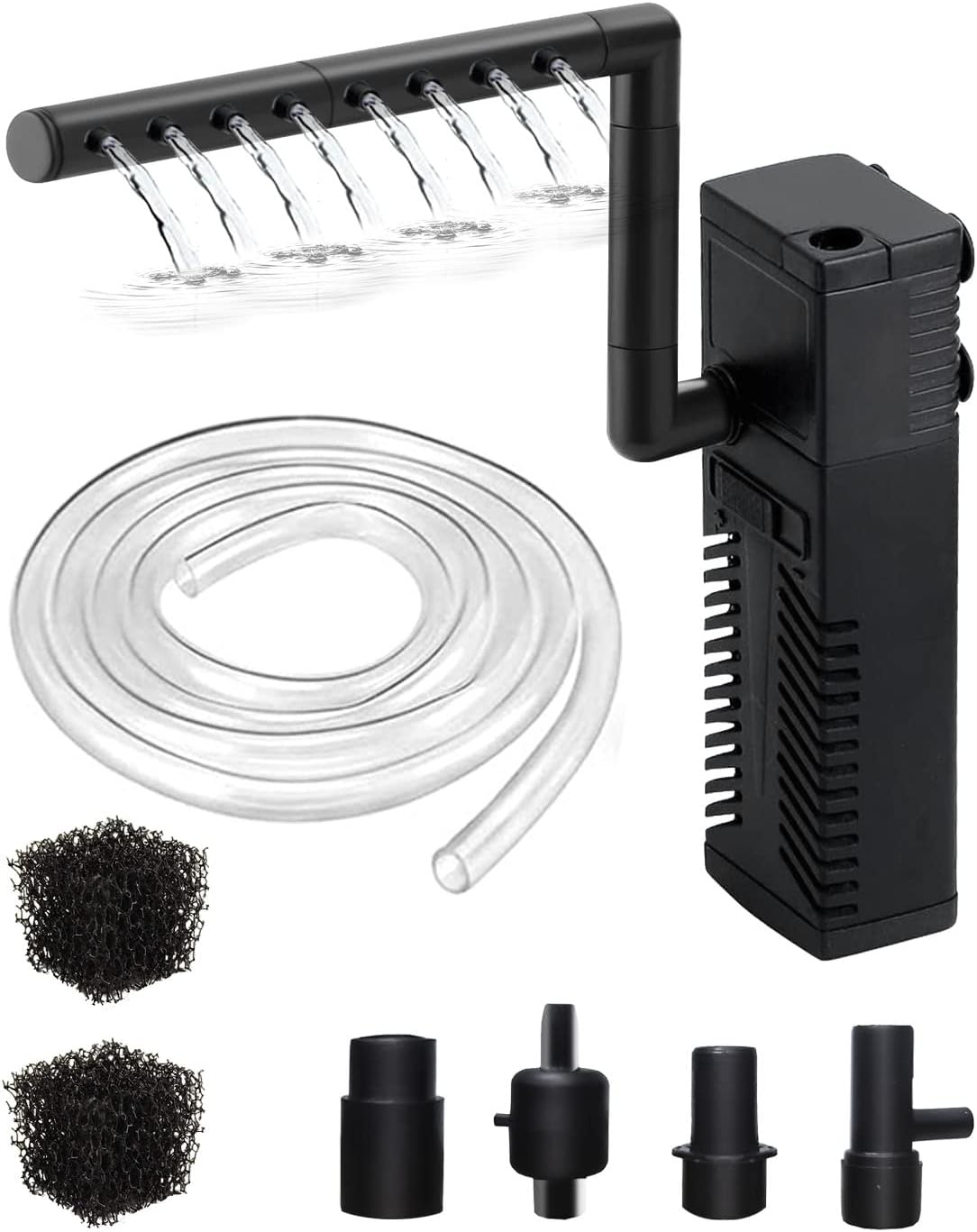 ESMARTER Fish Tank Filter, 4in1 Internal Aquarium Filter, 300L/H