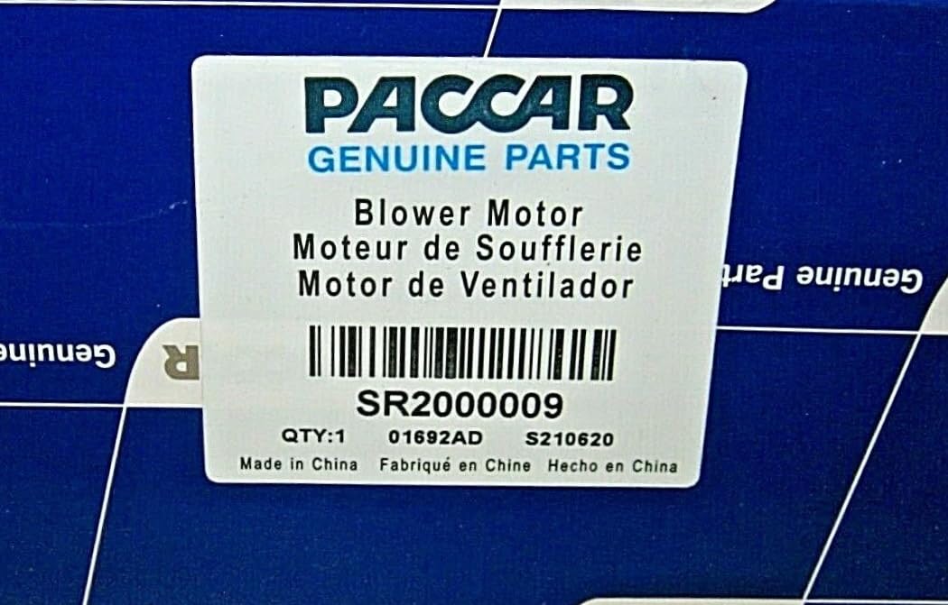 Peterbilt OEM SR2000009 Heavy Duty HVAC Blower Motor, Black, Replacement Part for Commercial Vehicles