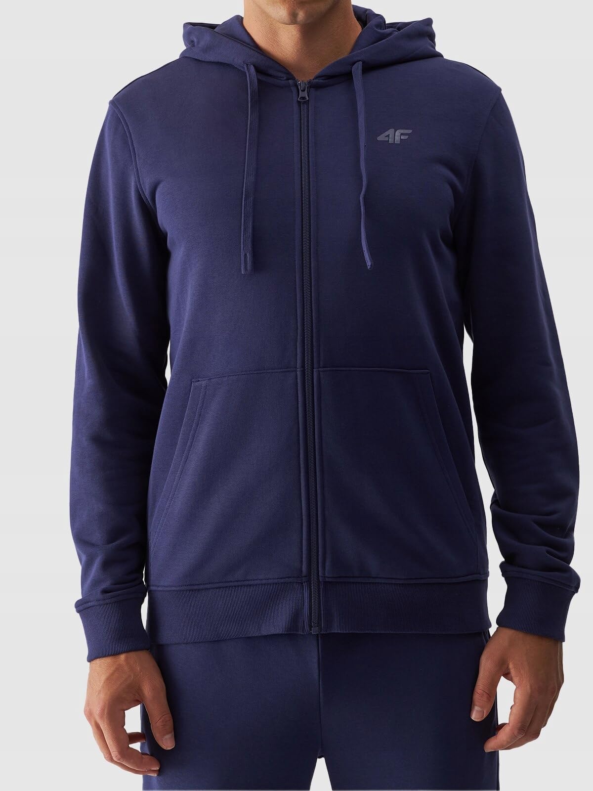 BLUZA 4F MĘSKA SPORTOWA Z KAPTUREM DRESOWA ROZPINANA