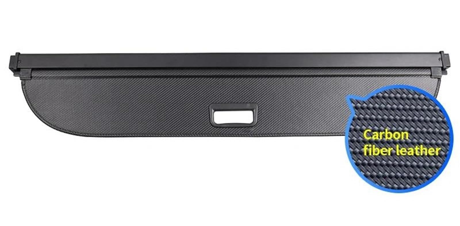 Kofferraumabdeckung Für VW Für Tiguan Für Allspace 2017-2023 Versenkbare Trunk Cargo Abdeckung Paket Rack Anti-Peeping Schild Auto Zubehör Autozubehör(Kohlefaser)