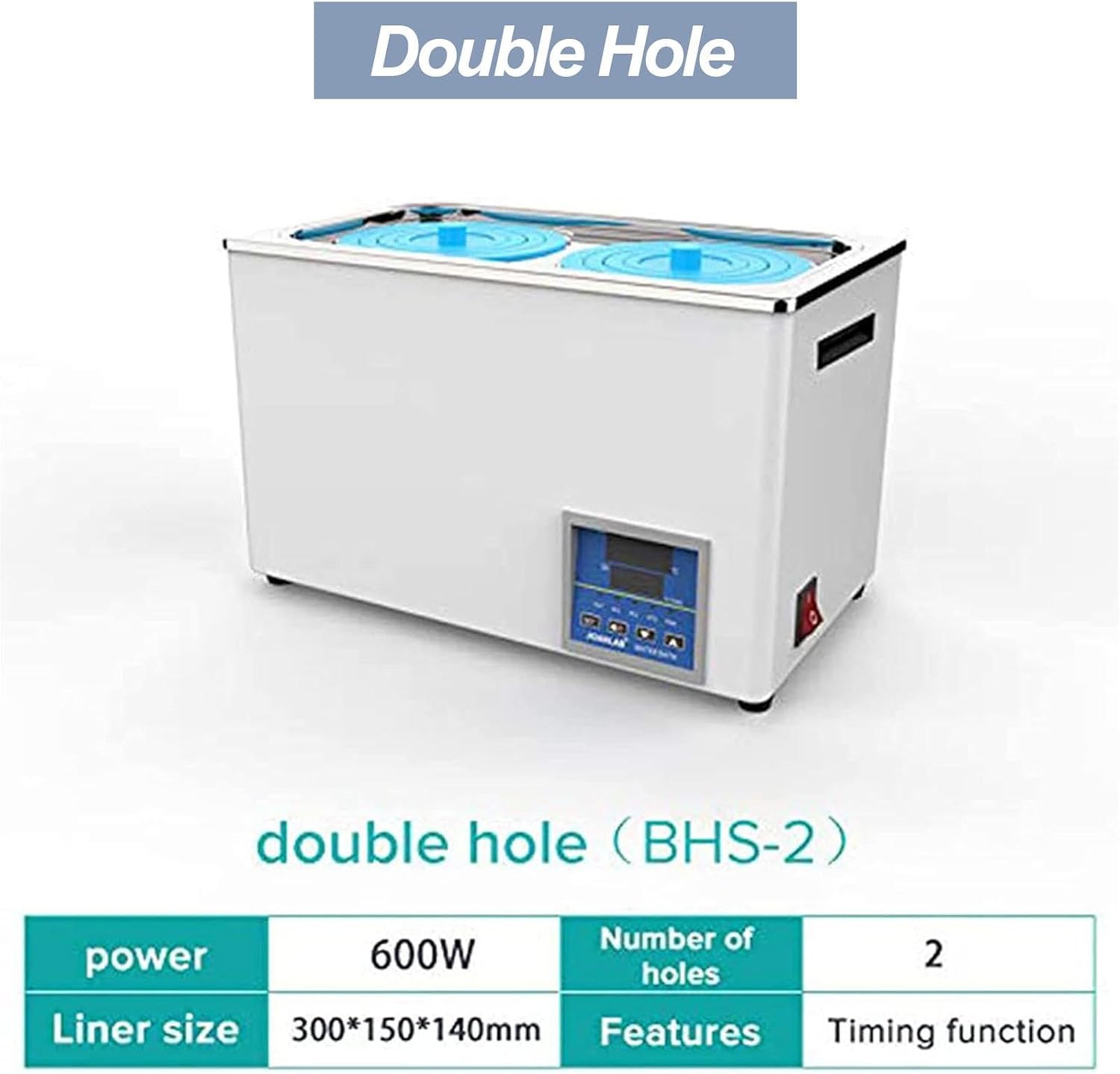 Thermostatic Water Bath, 6L Water Bath Laboratory Digital Water Bath Heater Water Bath with 2 Openings for Lab Use Food Heating Chemical Biological Experiment