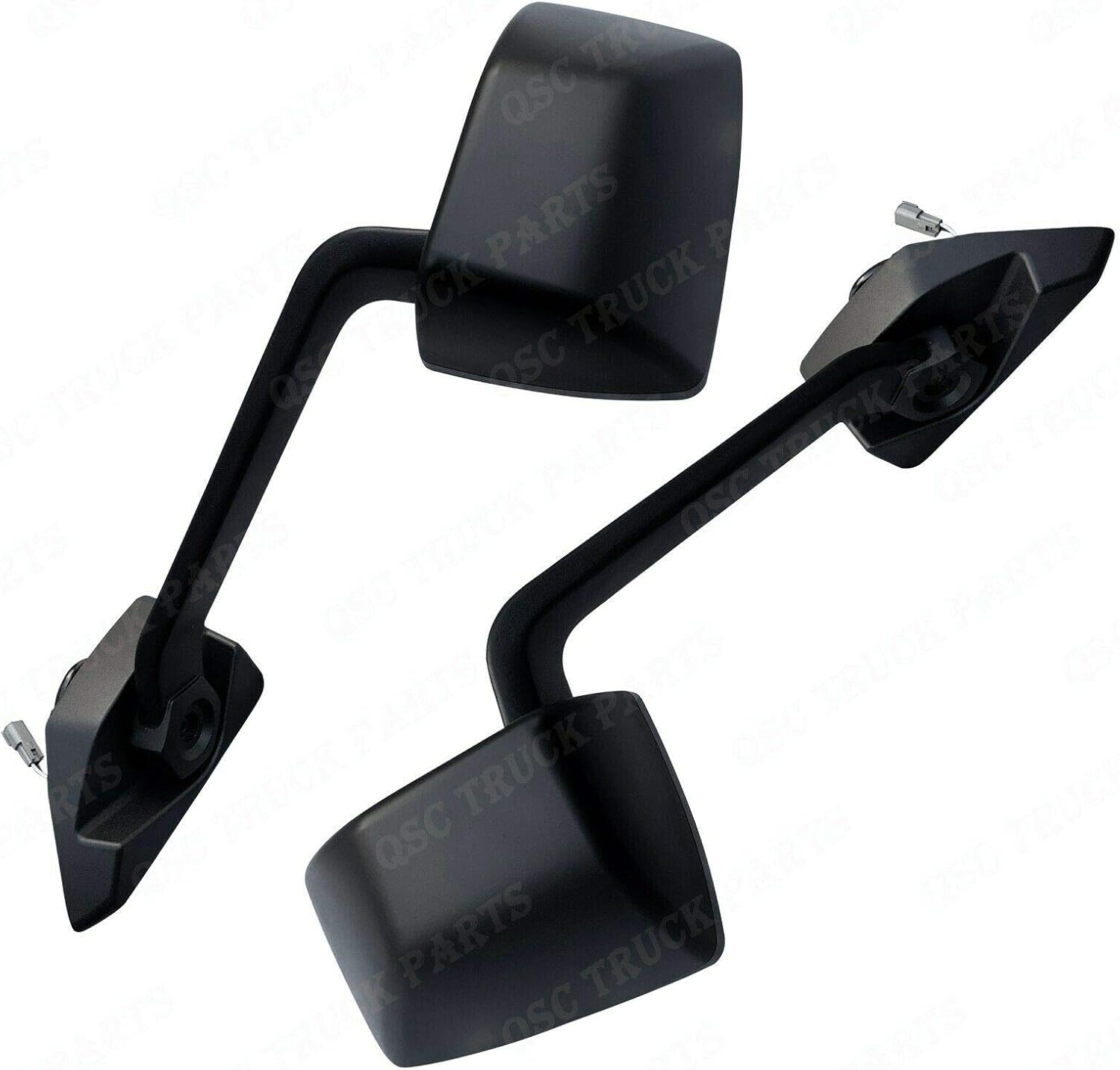 QSC Truck Parts Black Hood Mirror Left Driver Right Passenger Pair for Mack Anthem