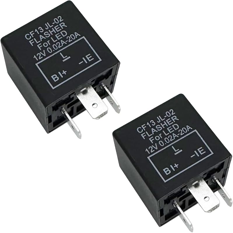 Relé eletrônico de pisca LED iRhapsody CF13 fixo 12 V com 3 pinos – Pacote com 2