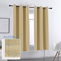 Vista 4 de Pickluc - Paneles de cortinas opacas con ojales, cortinas para bloquear la luz para el dormitorio, aisladas térmicamente, reducción de ruido