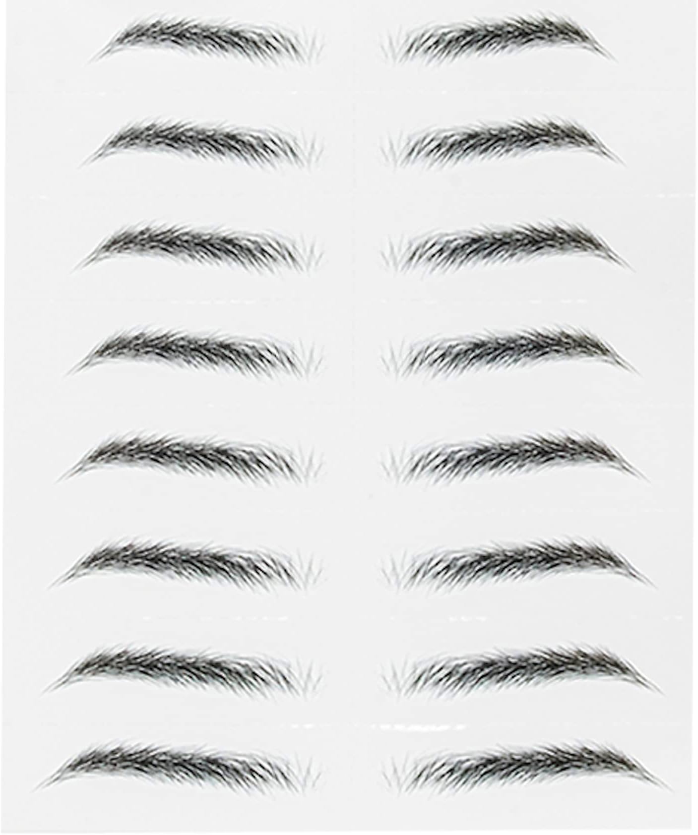 Eyebrow Tattoo - 10 Pack, Waterproof Eyebrow Tattoo, The perfect Brow, False Tattoos Hair Like Peel Off, Instant Transfer Brows (Slow Stroke)