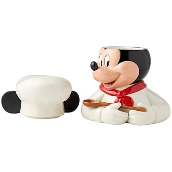 ディズニー　ミッキーマウス&ミニーマウス&雪だるま　クッキージャー　フィギュア Disney Traditions】ミッキー＆ミニー リアル スウィートハート