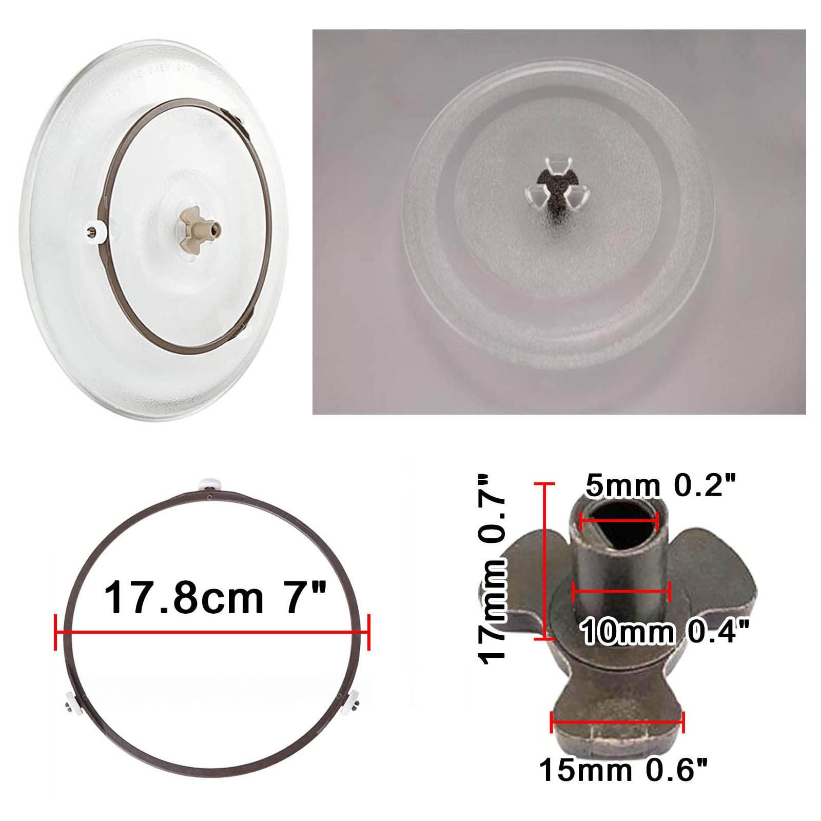 Support De Remplacement Pour Plateau Tournant Micro-ondes - En Bakélite, Diamètre 200 Mm, Avec Roulettes
