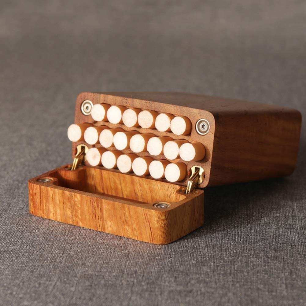 Amazon | 高級マホガニーのシガレットケース、ポータブル木製