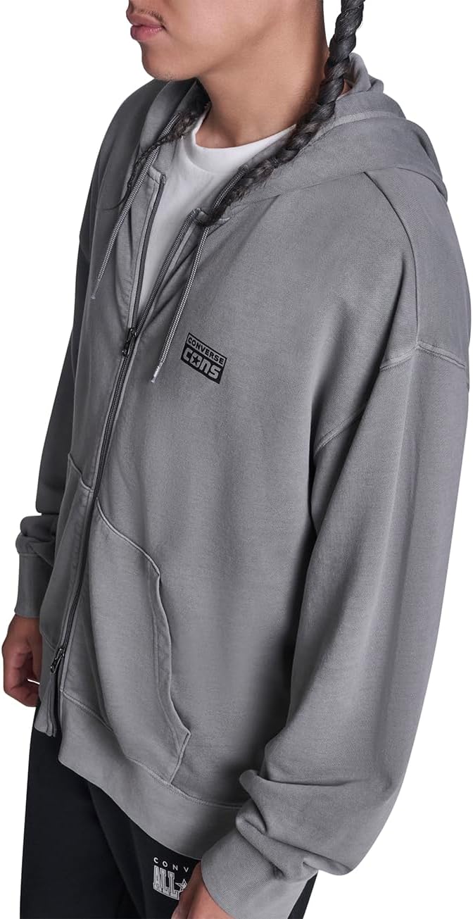Converse Mens Cons Premium Zip-Up Hoodie Sweatshirt - Image 2
