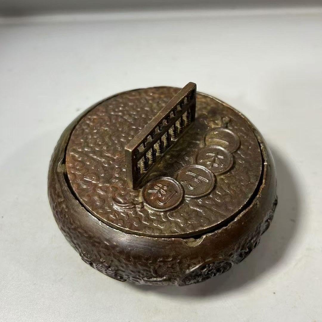 銅細工 招財進宝 灰皿 客間灰皿 装飾品 工芸品 美術品 置物