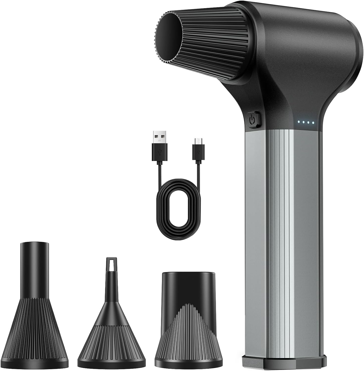 Compressed Air Duster, 330000RPM Super Power Electric Air Duster Cordless Air Blower Rechargeable 3-Gear Adjustable Mini Blower Turbo Fan Dust Blower for Keyboard, Computer, Car, Home and Outdoor