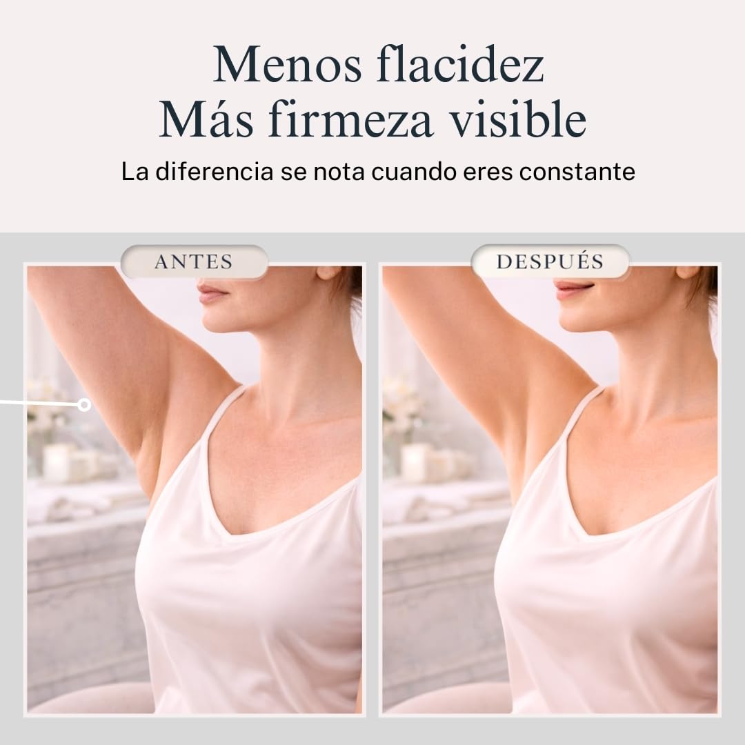 RITALIA Tratamiento Reafirmante Brazos 500 ml – Sérum para Flacidez y Brazos Flácidos con Peptidos y Ginkgo – 12 Aplicaciones – Compatible con Manguitos – Made in Italy