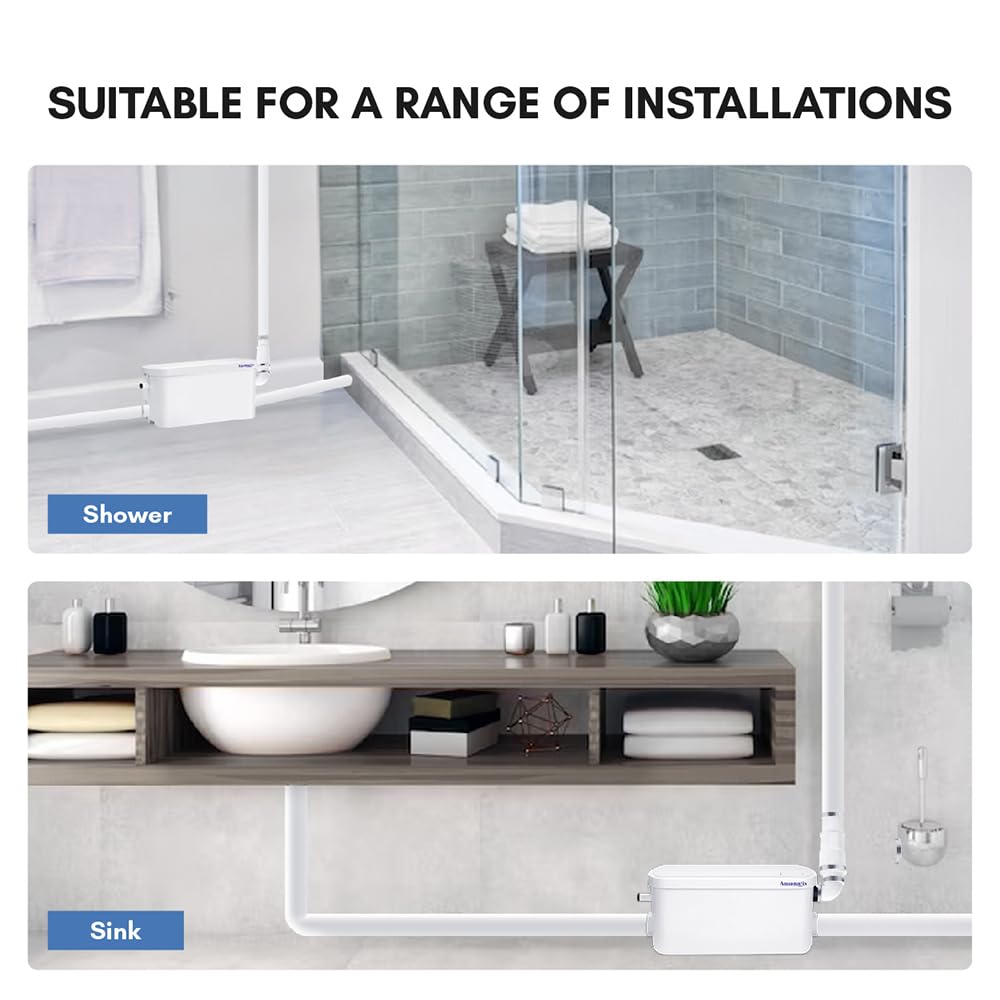 TRITURATORE MACERATORE PER WC DOCCIA LAVANDINO LAVATRICE 600W LAME 3IN1 - Foto 12