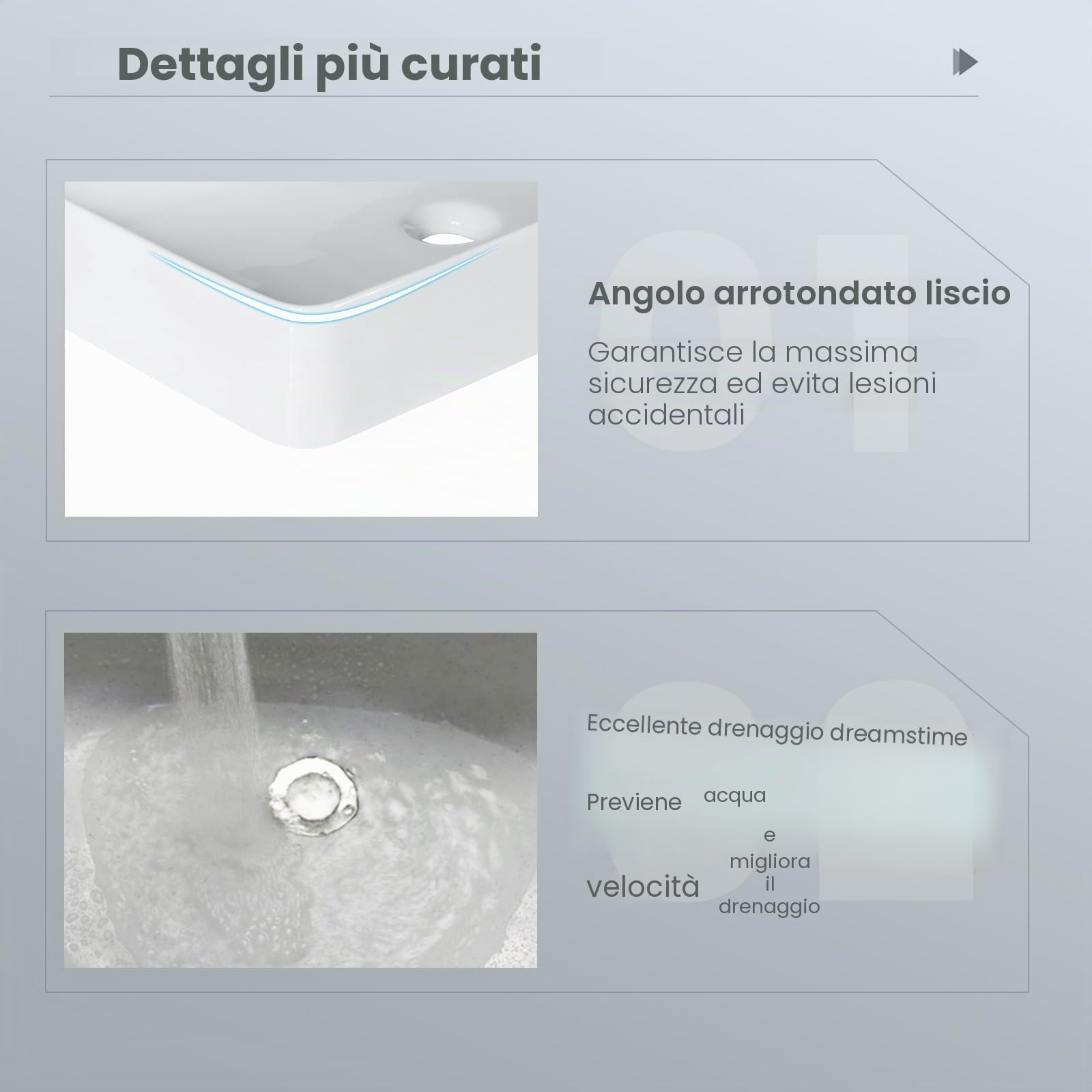 GIANTEX Lavabo da Appoggio Angolare in Ceramica | Mobile Lavabo Bagno con Scarico Pop-up, per Bagno e WC Degli Ospiti, 60x35x11cm