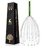 USAGA 28 Fingers Head Scratcher, Head Massager, Scalp Massager for Scalp Body Relaxing (Cyan)