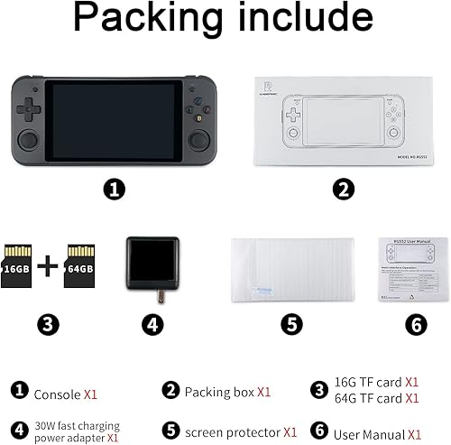 Miniatura 6 de Daxceirry RG552 Handheld Android System Game Console High Speed EMMC 5.1 and 16G Linux System Built-in 6400 mAh Battery with 5.36in Touch Screen