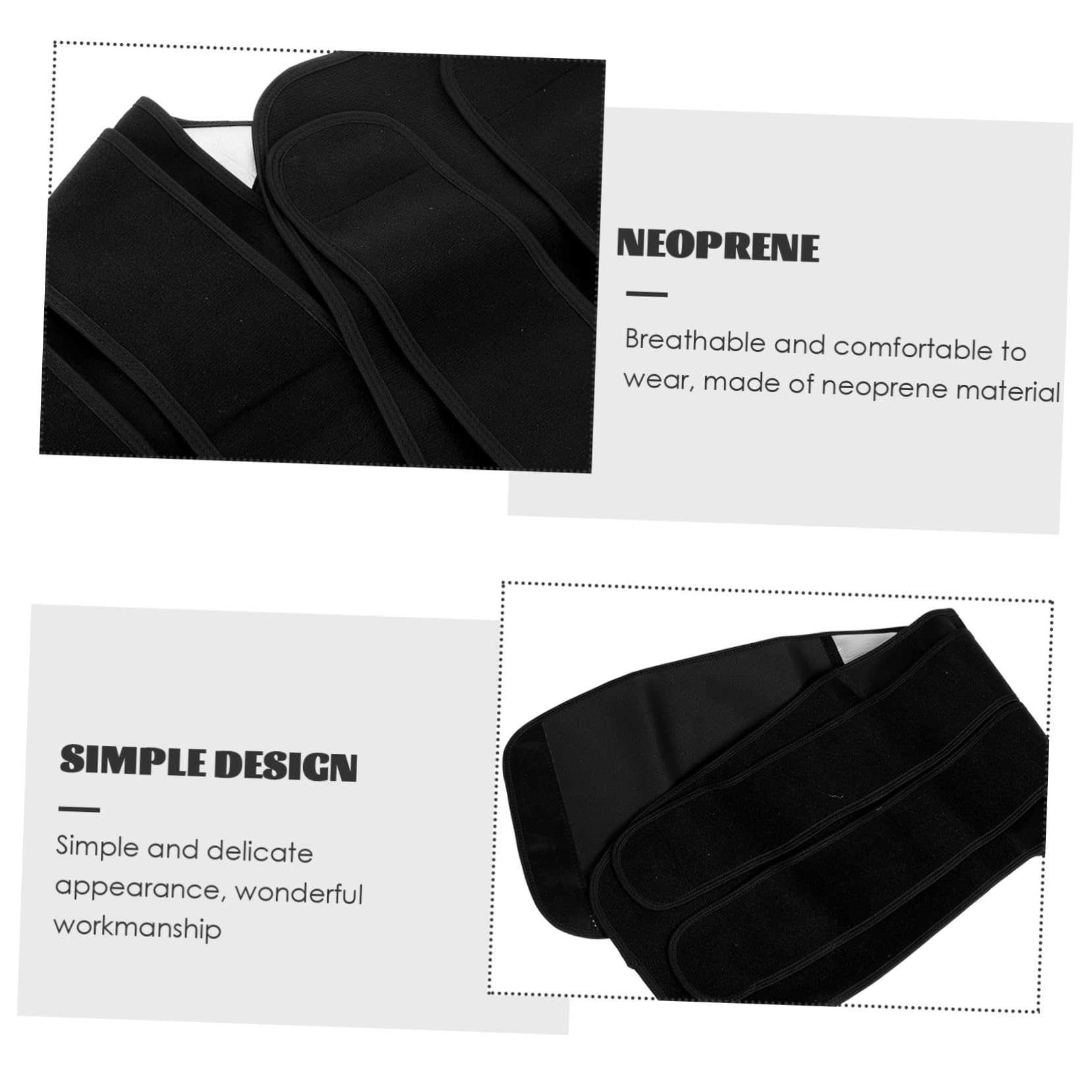 Ipetboom Neoprene Tummy Control Waist Trainer Workout Waist Cincher for Women Exercise Belt Black