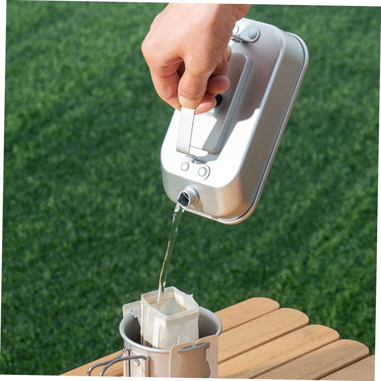 BESPORTBLE 3pcs Aluminium Alloy Portable Water Kettle Lightweight Outdoor Tea Pot for Camping Boiling Water and Making Tea Coffee and Foldable Design for Outdoor Adventures