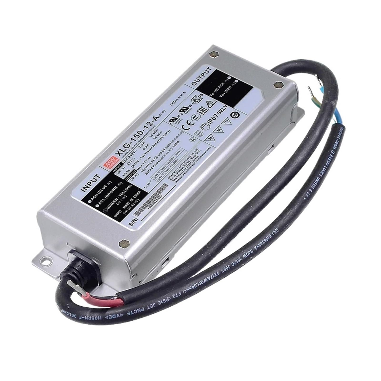 ANERTQUIH 1PCS Power Supply 150W XLG-150-H-AB 12V 24V 27-56V Constant IP67 Waterproof LED Driver