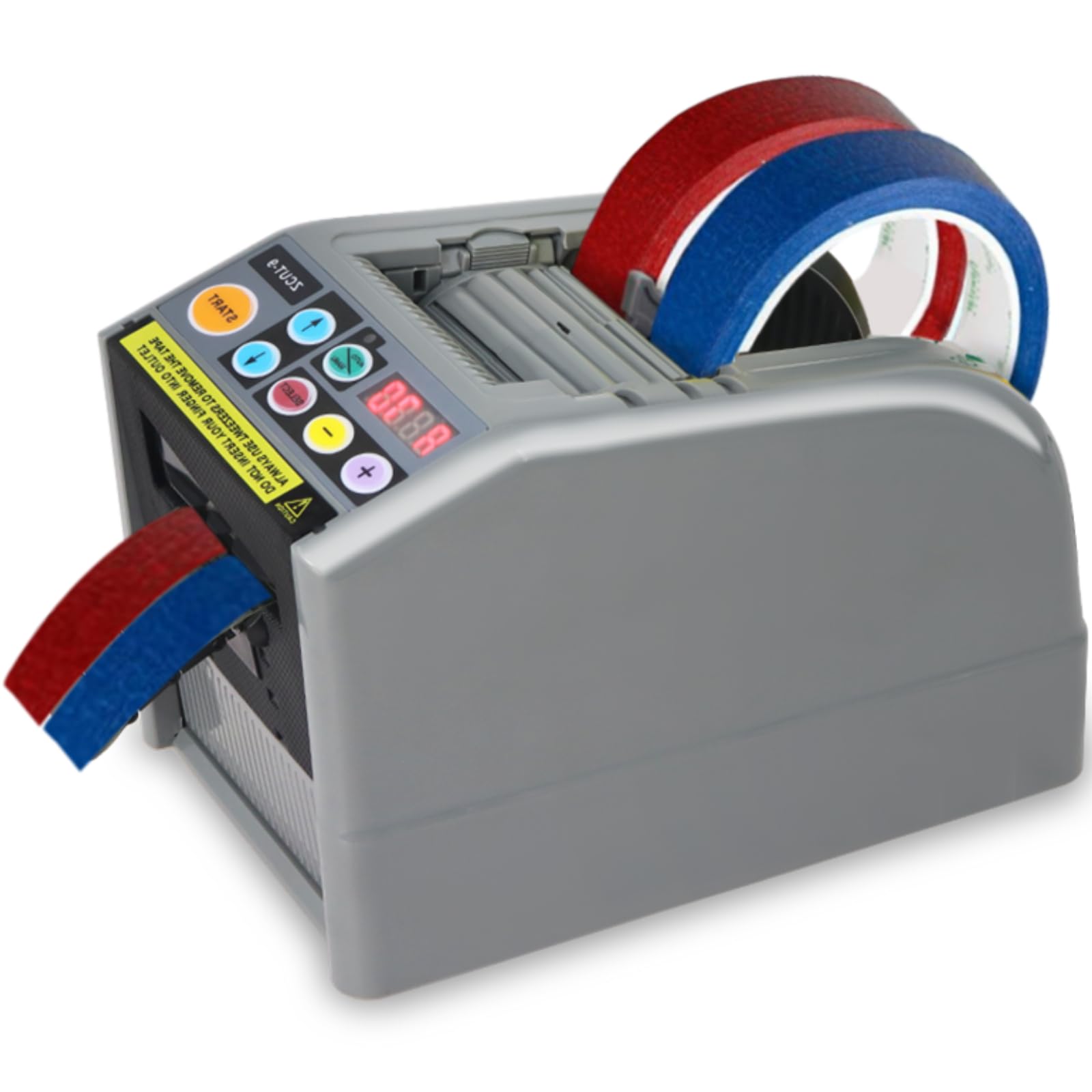 Gekufa Automatic Tape Dispenser, Tape Cutter Machine with 999mm Maximum Cutting Length,6-60mm Tape Width, Manual & Auto Modes, Ribbon Cutting Machine for Shipping, Gift Packaging, etc.