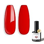 modelones Red Gel Nail Polish Cherry Red Dark Wine Christmas Gel Nail Polish Nail Art New Year Party 15 ML
